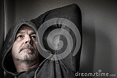 Adult Male in Dispair Stock Photo