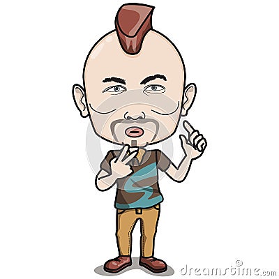 Mohawk Hairstyle Man Character Stock Image - Image: 29770401