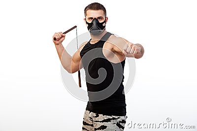 Adult man wrestler Stock Photo