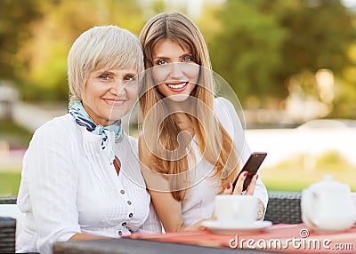 Adult mother and daughter Stock Photo