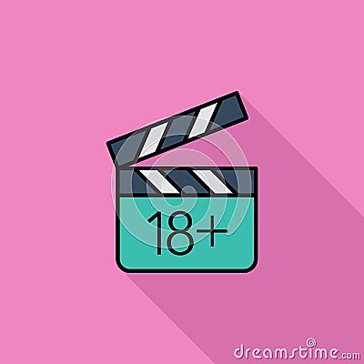 Adult movie clapper Vector Illustration