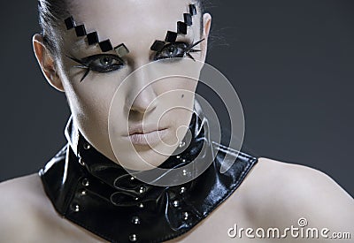 Adult pretty woman stylish portrait. Stock Photo