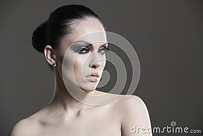 Adult pretty woman stylish portrait. Stock Photo