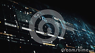 Advance Data Matrix Simulation UI Background Stock Photo