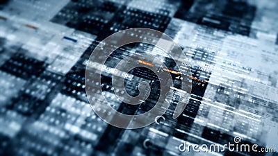 Advance Data Matrix Simulation UI Background Stock Photo