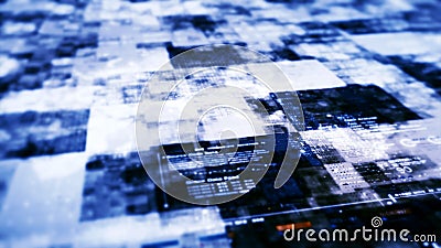Advance Data Matrix Simulation UI Background Stock Photo