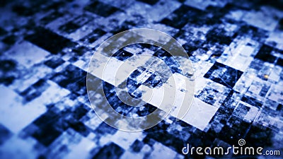 Advance Data Matrix Simulation UI Background Stock Photo