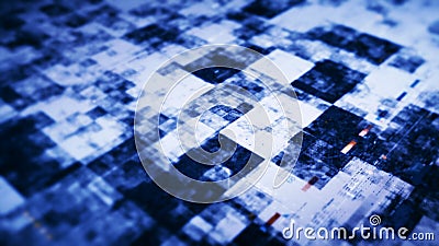 Advance Data Matrix Simulation UI Background Stock Photo