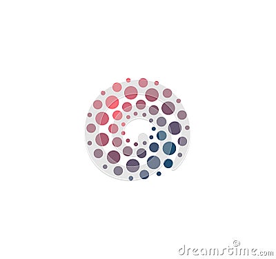 Advanced analysis big dat base symbol. Development of artificial intelligence sign. Abstract innovative high tech logo Vector Illustration