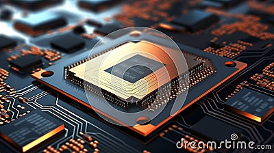 Advanced chip manufacturing for modern bots inside view Stock Photo