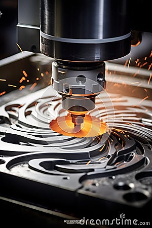 Advanced cnc machining demonstrating composite material s durability and flexibility Stock Photo