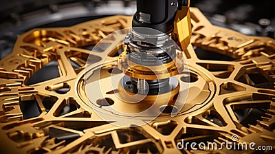 Advanced cnc machining demonstrating composite material s strength and versatility Stock Photo