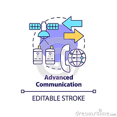 Advanced communication concept icon Vector Illustration