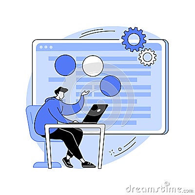 Advanced computer skills abstract concept vector illustration. Vector Illustration