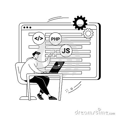 Advanced computer skills abstract concept vector illustration. Vector Illustration