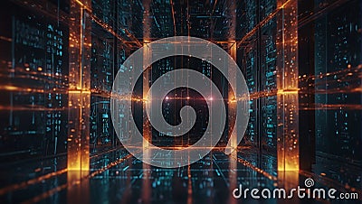 Advanced Cybersecurity Arsenal: Quantum Encryption Defending Data Integrity and Privacy Stock Photo