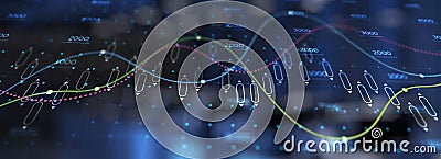 Advanced Data Visualization for Predictive Market Analytics and Optimization Stock Photo