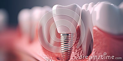 Advanced dental implant technology showcased, highlighting precision and quality in oral care Stock Photo