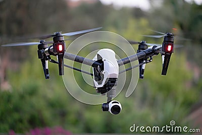 Advanced Flying Quadcopter Drone Editorial Stock Photo