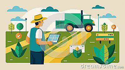 The advanced mapping capabilities of precision planting machines allow for the creation of detailed field maps which aid Vector Illustration