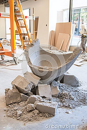 Advanced material science laboratory developing next-generation construction materials Stock Photo