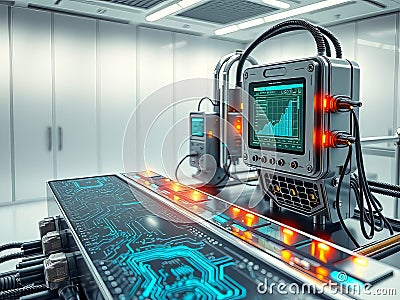 Advanced Neuromorphic AI Imaging for Energy Safety Diagnostics Visualizing and Analyzing Electrical Systems for Stock Photo
