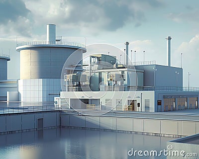 Advanced nuclear reactors like small modular reactors SMRs offering safer and more flexible power generation options Stock Photo
