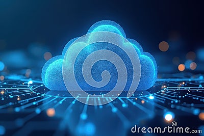 Advanced Oracle Cloud Infrastructure Visualization Stock Photo