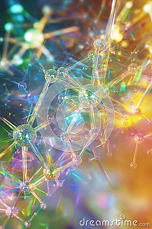 Advanced quantum encryption key visualization showing multi-dimensional key generation through quantum processes Stock Photo