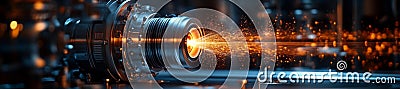 Advanced Quantum Machine Using Photons in a Lab Environment Stock Photo