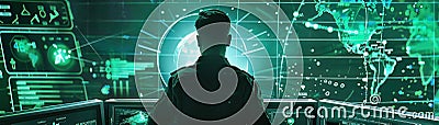 Advanced radar systems with machine learning algorithms to differentiate between decoys and real threats Stock Photo