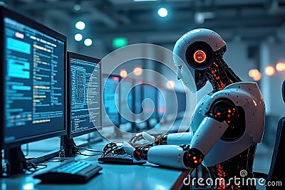 Advanced Reinforcement Learning in Artificial Intelligence Stock Photo