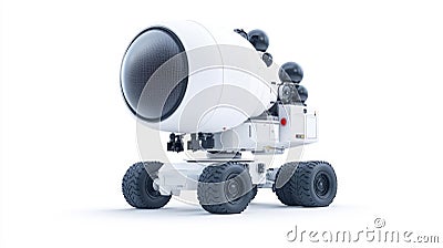 Advanced robotic surveillance unit with large sensor array Stock Photo