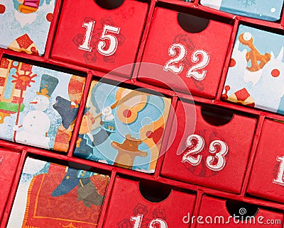 Advent calendar Stock Photo