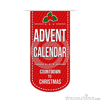 Advent calendar banner design Vector Illustration