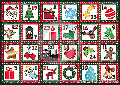 Advent calendar Stock Photo