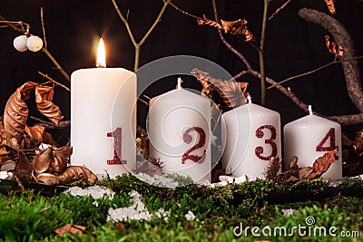 Advent candles Stock Photo