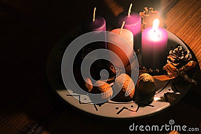 Advent plate Stock Photo