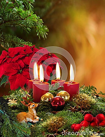 Advent wreath Stock Photo