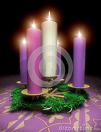 Advent Wreath Stock Photo