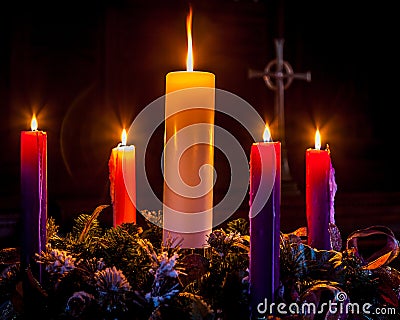 Advent Wreath Stock Photo