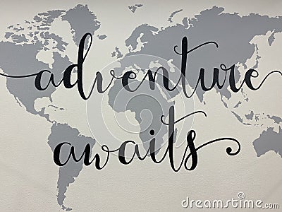 Adventure awaits travel the world concept Stock Photo