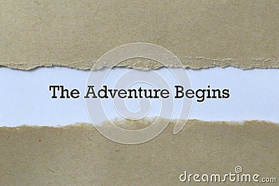 The adventure begins on paper Stock Photo