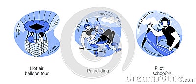 Adventure holiday activities isolated cartoon vector illustrations se Cartoon Illustration