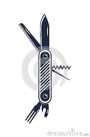 Adventure jackknife isolated vector icon Vector Illustration