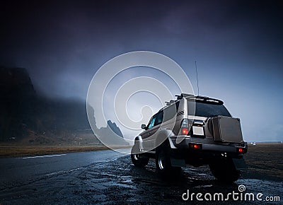 Adventure jeep Stock Photo