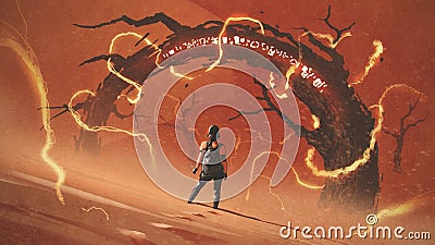 Raider of the red desert Cartoon Illustration