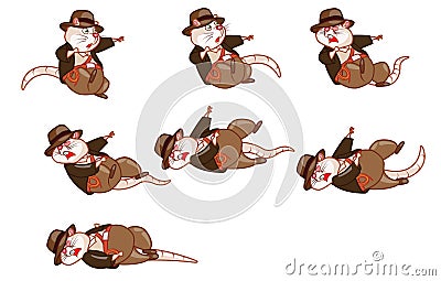 Adventurer Rat Animation Sprite Stock Photo