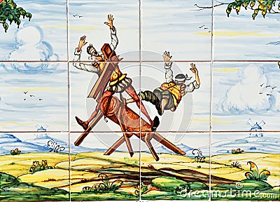 The adventures of Don Quixote Editorial Stock Photo