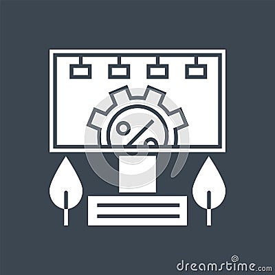 Adverting Service Related Vector Glyph Icon Vector Illustration